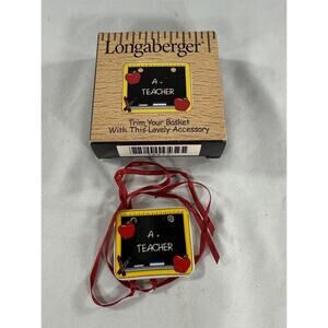 Longaberger A+ Teacher Tie-On #36617 Chalkboard Apples